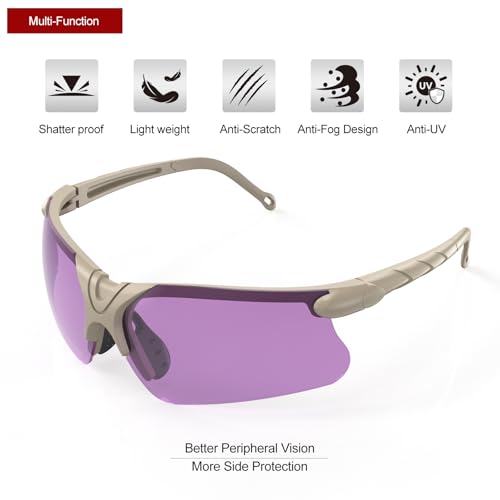Image of Shooting Glasses with Case-Safety Glasses Anti Fog | Z87.1 Certificated Impact Resistance Safety Glasses for Hunting Shooting Sports