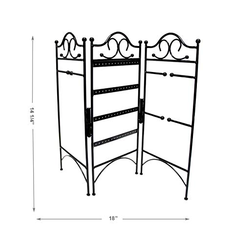 ᑕ ᑐ 3 Panel Schmuck-Organizer für hängende Ohrringe, Armbänder