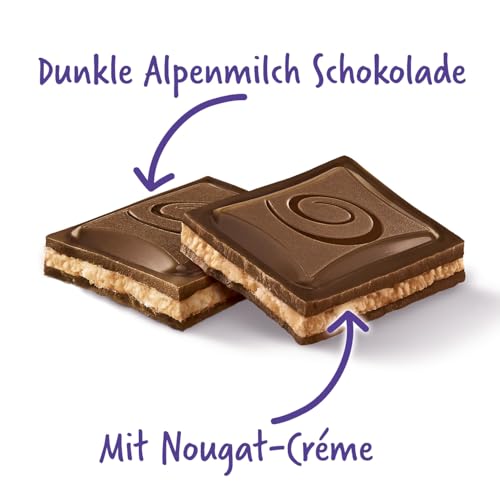 Milka Darkmilk Nougat-Crème Dunkle Schokolade mit Alpenmilch, 85 g – Ansicht 3