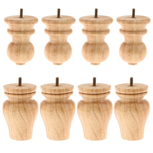 Möbelfüße aus Massivholz, für Couch, Stuhl, Bett, Ottomane, Schrank, Vase, Kolonialstil, 11,4 cm, 4 Stück