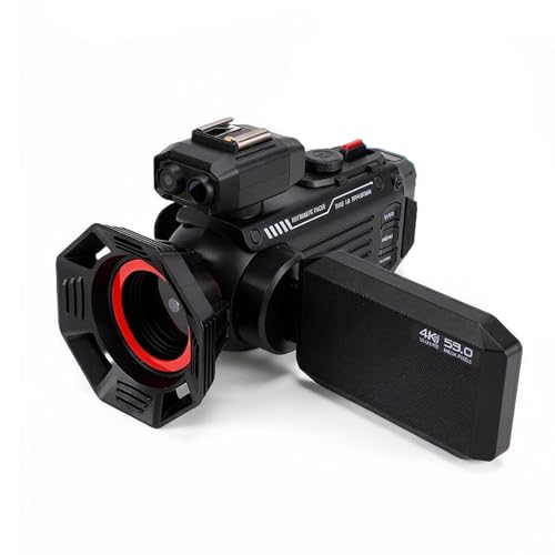 Gugxiom 4K�r�f�I�J�����r�f�I�J�����A3�C���`�X�N���[��Vlog�J�����A50�{�f�W�^���Y�[���A�I�[�g�t�H�[�J�X�A�ʐ^�B�e�A���s�p (�u���b�N)