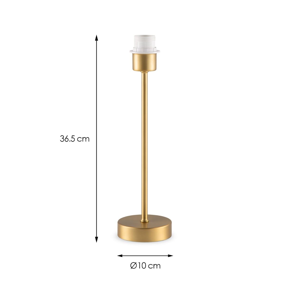 Home Sweet Home Pied de lampe de table classique Simple pour abat-jour | luminaire | 10/10/36,5 cm | Laiton | pied de lampe de table en métal | E27 | pour abat-jour | luminaire max.35cm
