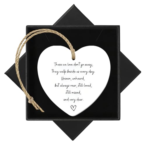 Acrylic Heart Memorial Gift | Sympathy Gift with Comforting Quote | Durable Bereavement Gifts for Grief | Sorry for Your Loss Gifts with Black Box