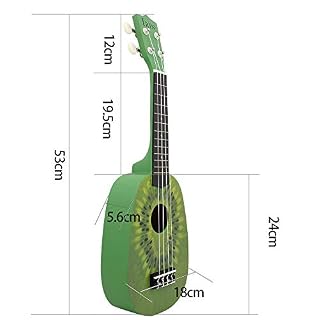 Ukulélé 21 pouces forme kiwi vert ukulélé instrument pincé - Les Beatles, Paul McCartney, John Lennon, RIngo Starr, George Harrison Ukulélé 21 pouces forme kiwi vert ukulélé instrument pincé – Image 5
