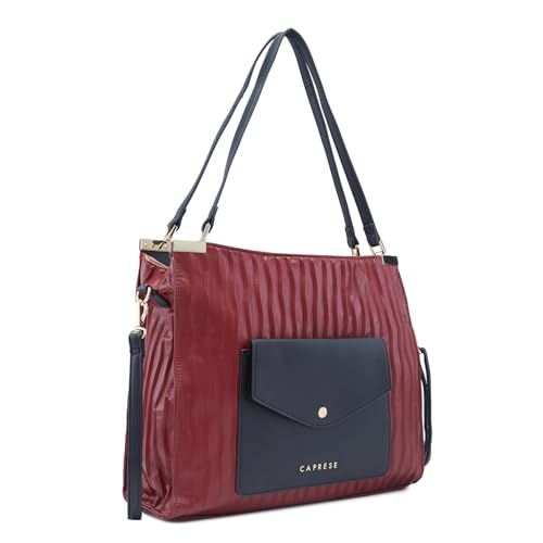 Image of Caprese Shyla Hobo Bag, Large | Self Designed Shoulder Bag for Women with Easy Front Access Pocket | Secure Top Zip | Perfect for Casual & Daily Use