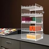 CNCEST 10 Pack Cigarette Display Holder,Retail Store Automatic Cigarette Pusher Tray Tobacco Display Stand Rack,Supermarket Cabinet Matchbook Divider Display Case,Transparent Floating Shelf (5 Layer)