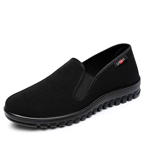 Mens Kung Fu Shoes Black Martial Arts Flat Chinese Slippers Slilp On Cloth Fashion Sneakers