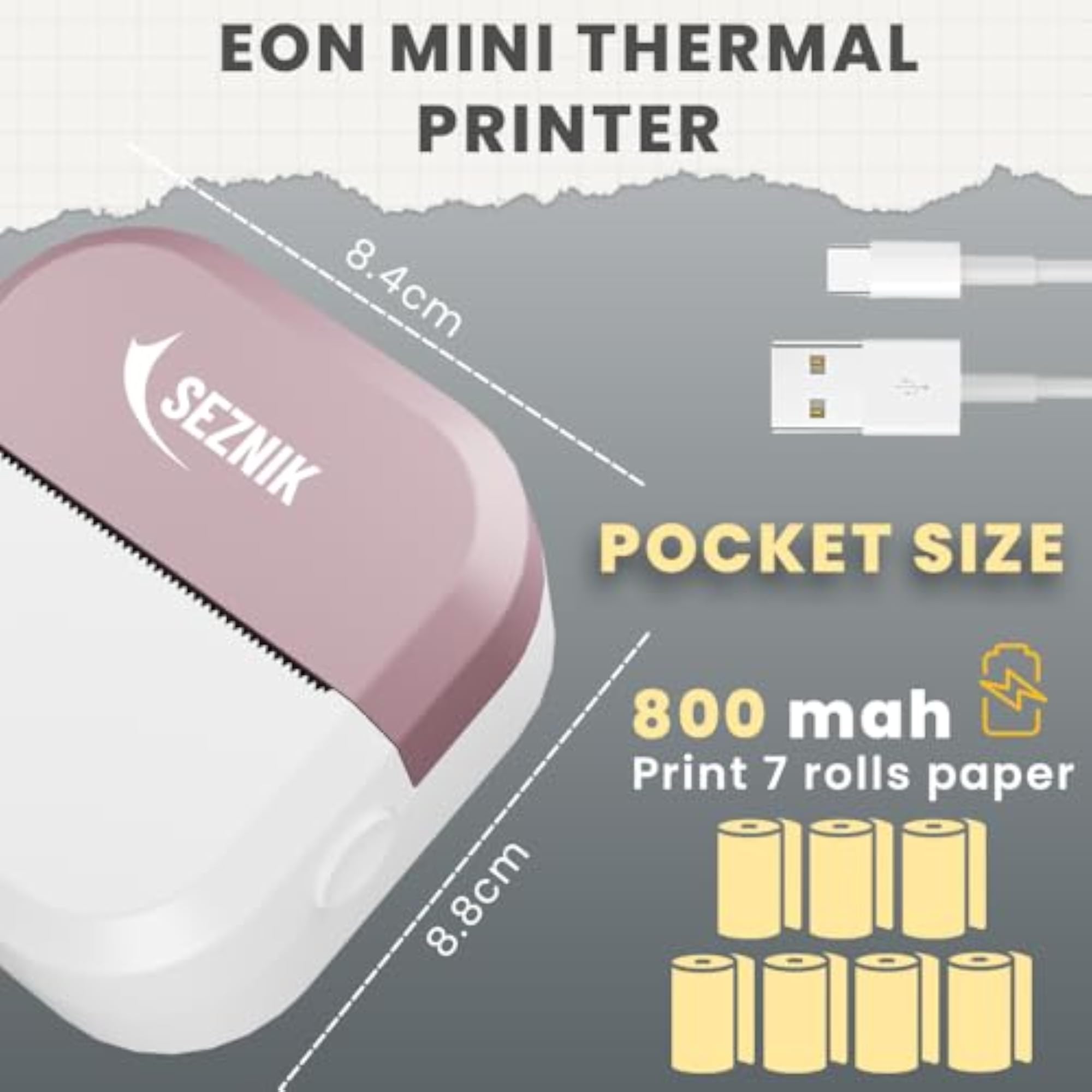 Mini Inkless Thermal Portable Printer, Everyday Use