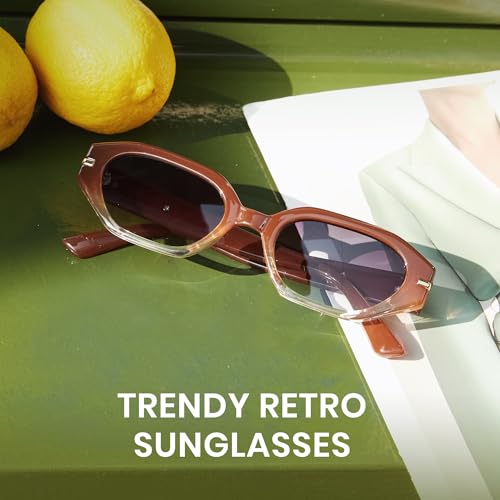 Cyxus Trendy Cat Eye Sunglasses for Women UV Protection Retro Fashion Ultralight PC Frame Ladies Shades2