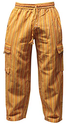 Shopoholic Fashion Mens Light Weight Stripe Hippy Combat Trouser2