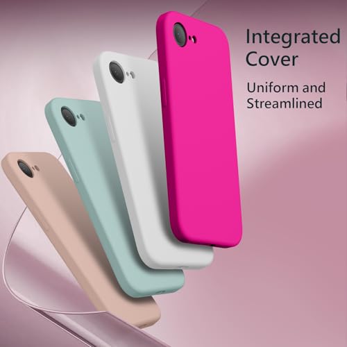 Image of FireNova Magnetic for iPhone 17e Case /iPhone 16e Case, Compatible with MagSafe, [Silicone Camera Protection] Microfiber Lining Phone Case, 6.1 inch, Hot Pink