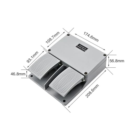Interruptor de pie doble YDT-16 en aluminio robusto y contactos de cobre plateado 4