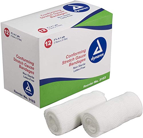 Dynarex Stretch Gauze Bandage Roll N/S 3