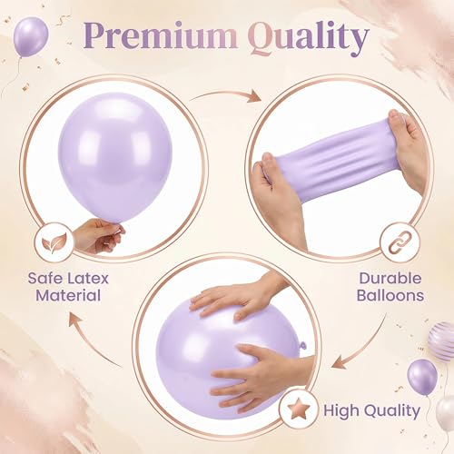 Image of Balloon Column Kit Set of 2,Anti-Tip Sand-Fill Base Balloon Tower Stand with 10 inch 26pc pink purple Balloons,Height Adjustable for Easter Birthday Wedding Bridal Party Decorations Graduation