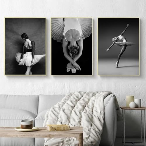 Peinture sur toile danseuse de ballet pour grand tableau de salon