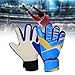 Pegciuho Children's Football Goalkeeper Gloves Finger Protection Breathable Gift Anti-Slip Trendy Football Goalkeeper Gloves for Beginners, Blue