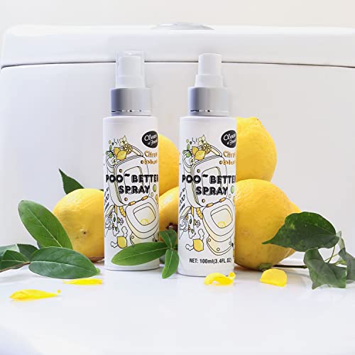clean-n-fresh toilet spray 68 floz poo spray  up to 400 uses 100 natural plant essential oil citrus scent bathroom deodorizer