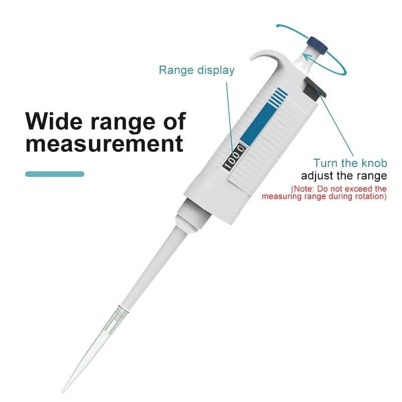Laboratory Pipette Autoclavable Digital Adjustable Micropipette Lab Equipment with Pipette Tips(2-10ml)
