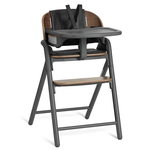 Image of Evolur Step and Savor Baby High Chair, Converts to Adult Stool, 5 Position Adjustable Height and Footrest Positions Portable High Chair, Removable Tray, Easy to Clean and Removable Cushion
