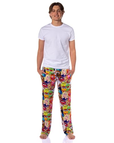 The Muppets Pajamas Men's Kernit Miss Piggy Fozzie Bear AOP Lounge Pj Pants2