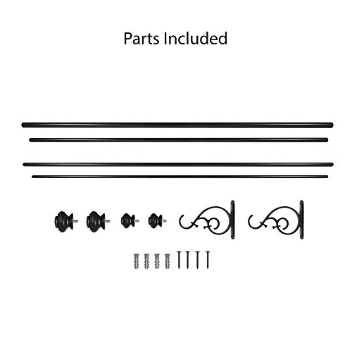 Decopolitan Urn Telescoping Double Drapery Rod Set, 36-72", Antique Bronze #TOP5