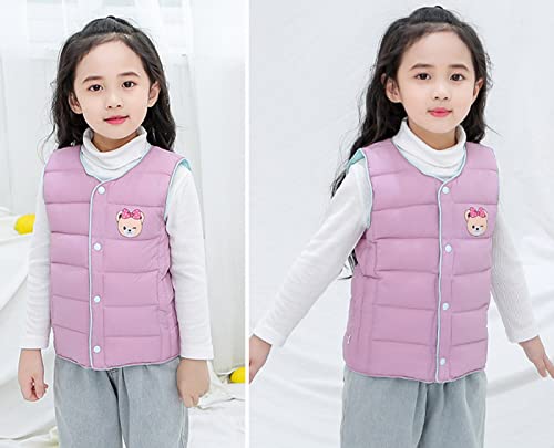 Boys Down Vest Coat Lightweight Warm Printing Jacket Cute Button Windproof Comfort Kids Puffer Clothing Winter3