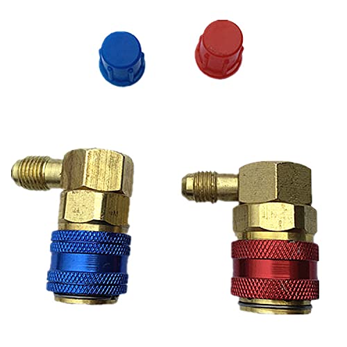 Connecteur rapide haute / basse tension pour voiture R134A, 1/4" SAE HVAC, convient pour les connexions de goût des mères sur la plupart des tuyaux de distribution de réfrigérant Cover