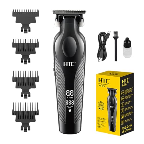 Image of Hair Trimmer with LED Display, Butterfly Wing Design, Precision Trimming with Durable Ceramic Blade for Salon-Grade Grooming（Black）