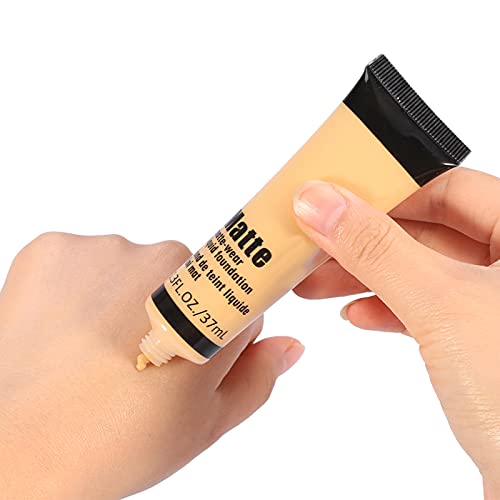 Full Coverage Liquid Foundation, Smoothing Makeup Base Concealer Foundation, Matte Wear Concealer Sun Block Cream, Minimizes Pores, Hides Wrinkles - Advanced Real Moisture Foundation (#2) #TOP3