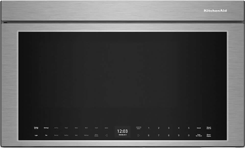 30 in. 1.10 cu. ft. Over-The-Range Microwave Oven in PrintShield Stainless with Flush Built-in Design - Image 1 of 8