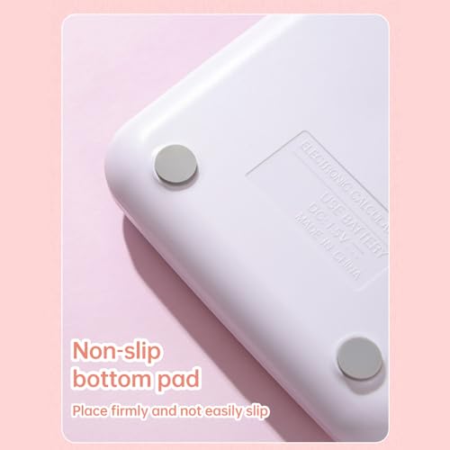 Mavaol Niedlicher 12-stelliger Taschenrechner mit großem LCD-Display, runden Tasten, doppelter Stromversorgung, Bonbonfarben mit Farbverlauf, ideal für Büro, Schule und Zuhause (Mehrfarbig)