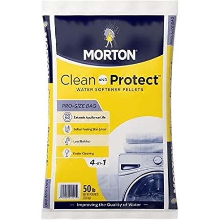 Morton Morton-40D System Water Softener, 50 lbs, White, 50 lbs