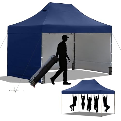 10x15 Heavy Duty Pop Up Canopy Tent, Outdoor Commercial Easy...