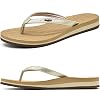 KuaiLu Teenslippers Dames Comfortabel Leer Zomer Strand Flip Flops Vrouwen Yogamat Modieuze Licht Sandalen Zwembad…
