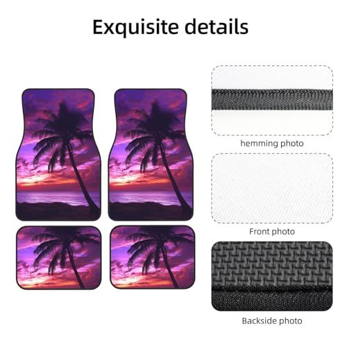 Tapis de voiture antidérapant et imperméable avec talonnette renforcée