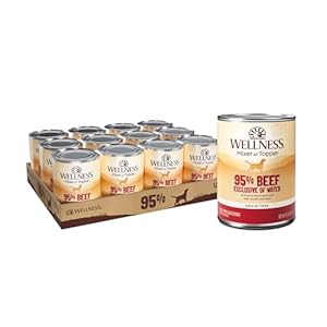 Wellness Natural Pet Food 95% Beef Natural Wet Grain Free Canned Dog Food, 13.2-Ounce Can (Pack of 12)