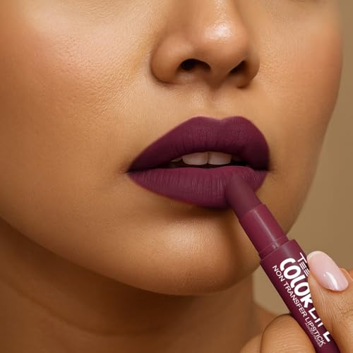 Image of TEEN TEEN Color Life Nontransfer Crayon Lipstick | Matte Finish with Built-in Primer | Waterproof & Long Lasting Lip Color | Smudge-Proof, Fade-Resistant Formula | Plumful-Cheer, 2gm
