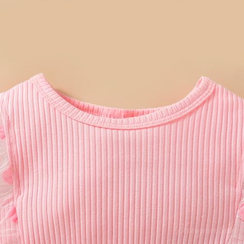 TAOJIAN Infant and Toddler Baby Girls Kids Sleeveless Shirts and Short Pants Summer Clothes Sets4