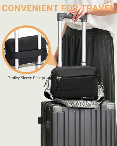 Herald Small Crossbody Bags for Women Puffer Lightweight Travel Shoulder Purses with Multiple Pockets & Luggage Sleeve3