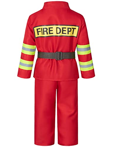 Disfraz Completo Jefe Bombero Niño Rojo 3-9 Años miniatura 3