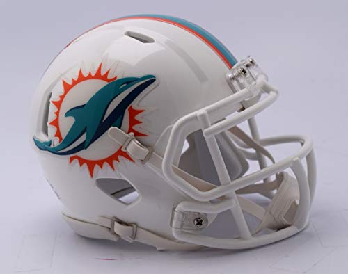 NFL Miami Dolphins Unisex Replica Mini Speed Stylemiami Dolphins Helmet Riddell Replica Mini Speed Style 2018 Team Colors One Size