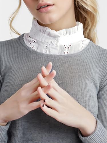 Jacquard Pure Cotton Fake Collar Comfortable and Breathable Hollow Out Dickey Collar Collar for Women & Girls2