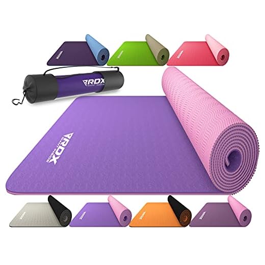 RDX Yoga Mat TPE 6mm Thick with Straps and Carry bag, REACH ROHS Certified, Eco Friendly Non Slip Mats for Men Women, Home Gym Fitness Workout Exercise Pilates Aerobic Planks, 183 x 61 x 0.6CM