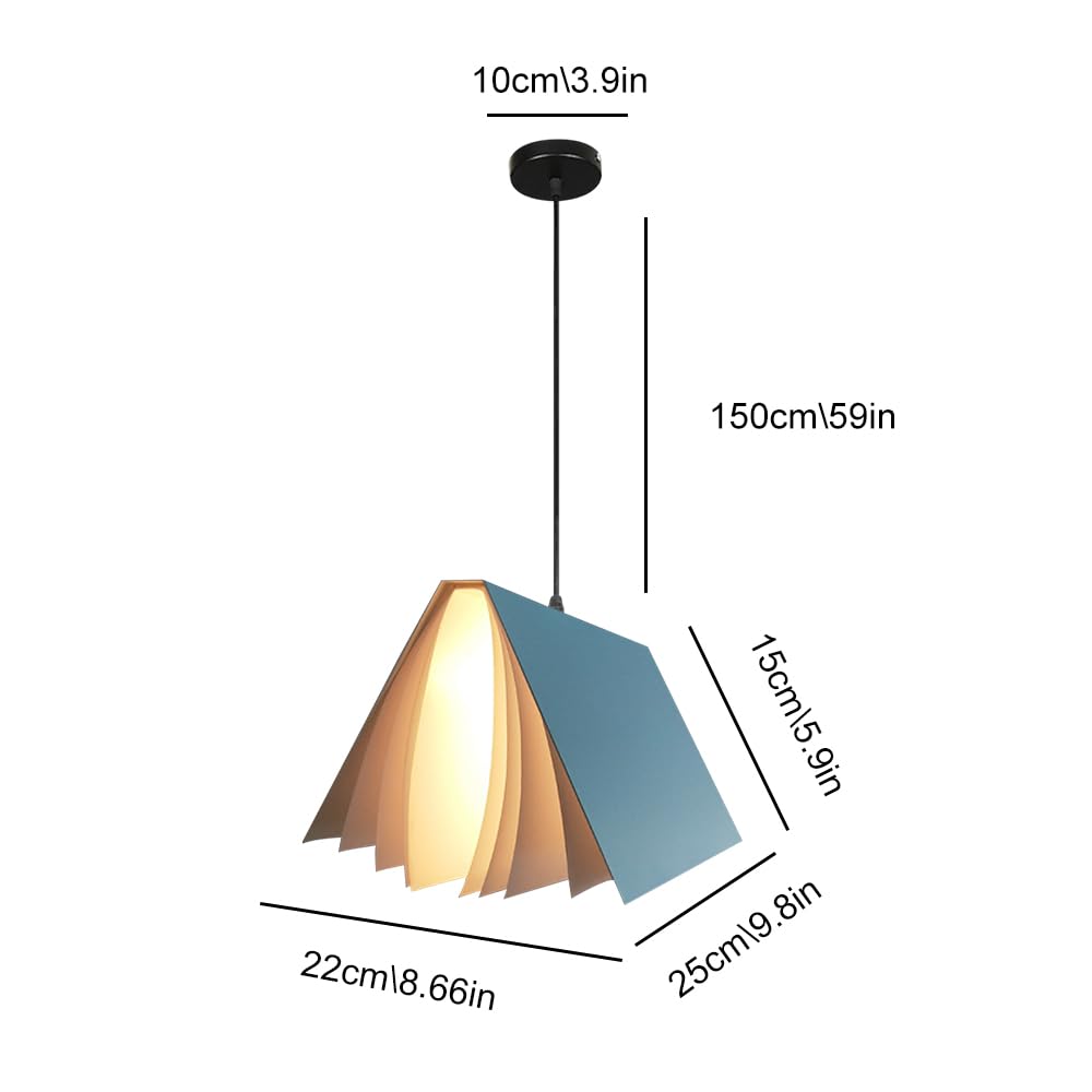 Nowoczesna lampa wisząca w kształcie książki Kreatywna lampa sufitowa G9 do sypialni Szafka nocna Księgarnia Stylowy wiszący żyrandol Unikalna oprawa oświetleniowa Drop Home Decor