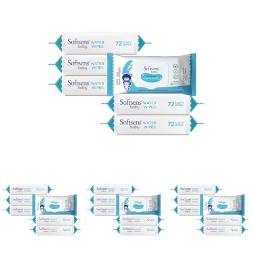 Image of Softsens Baby 99.9% Pure Water Wipes | Pure Aloe Vera Extract with Lid Wipes For Babies (Pack of 24)