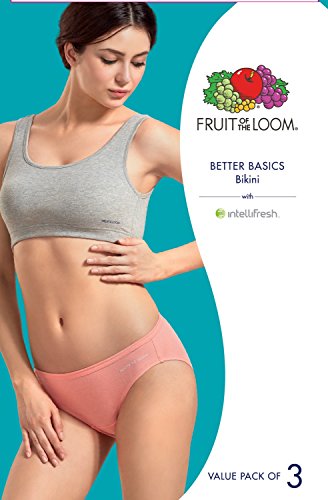 Image of Fruit of the Loom Women's Bikini(Colors and Prints May Vary) (Pack of 3)