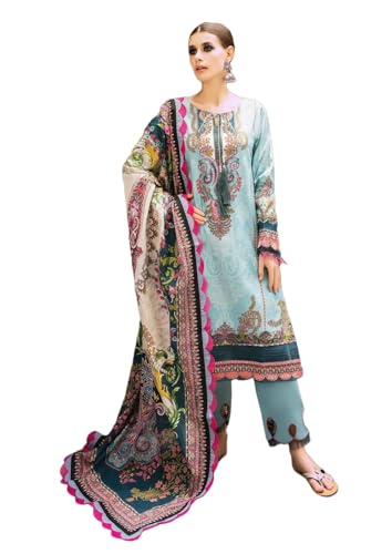 Image of SAMREEN TEXTILE Women's Cotton Floral Printed Unstitched Salwar Suit Dress Material With Dupatta