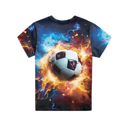 Image of JEOCODY Boys Girls Graphic Tees Funny 3D Printed Short Sleeve T-Shirts 3-16T