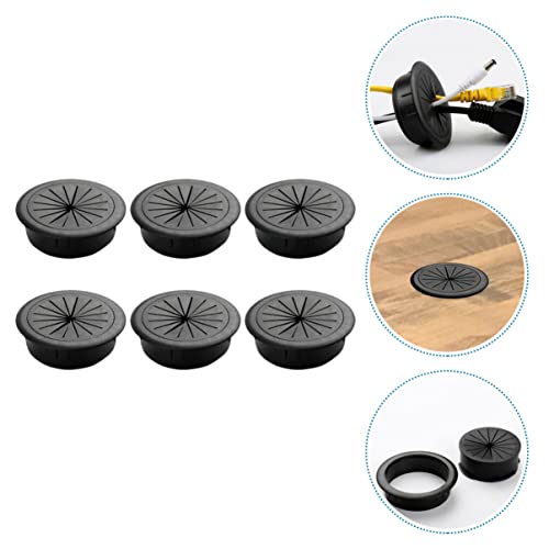 Angoily organizador de cables para escritorio, 6 piezas, cubierta para orificio de cables desmontable miniatura 2