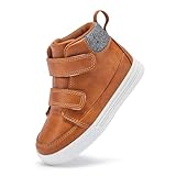 BMCiTYBM Baby High Top Shoes Toddler Snow Boots Boys Girls Winter Infant Walking Sneakers Anti-Slip Brown Size 8 Toddler